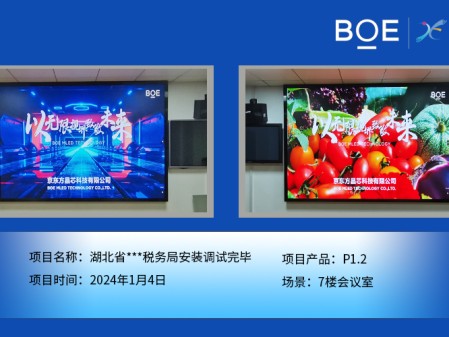 宜昌湖北省***稅務局7樓會議室P1.2安裝調試完畢