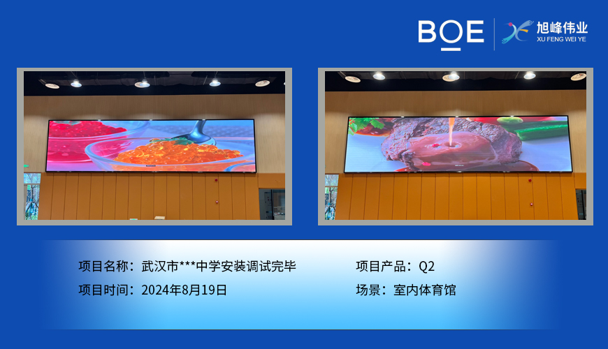 襄陽武漢市***中學安裝調試完畢